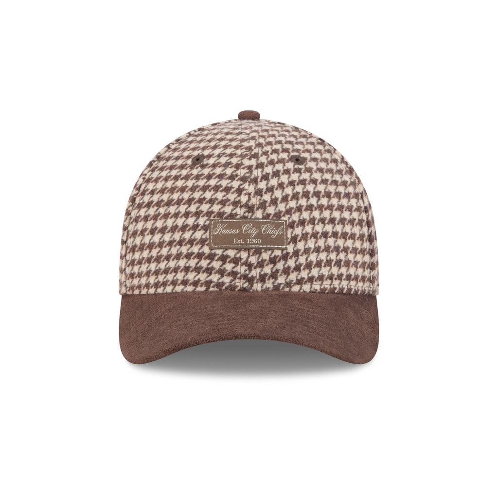 Kansas City Chiefs Brown Houndstooth Women's 9FORTY M-Crown Adjustable Hat