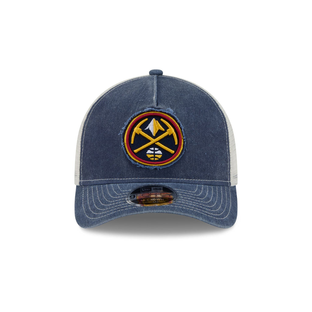 Denver Nuggets Frayed Logo 9FORTY M-Crown A-Frame Trucker Hat