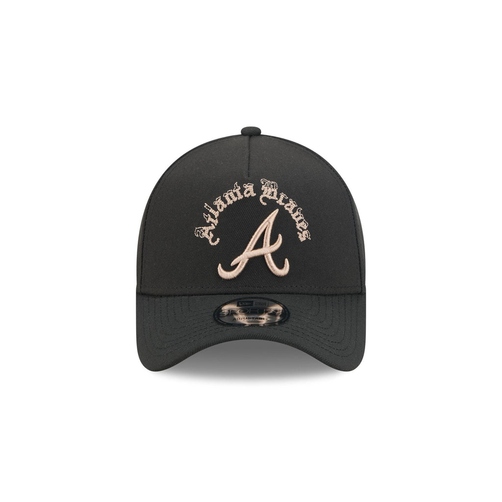 Atlanta Braves Gothic Lettering 9FORTY A-Frame Snapback Hat