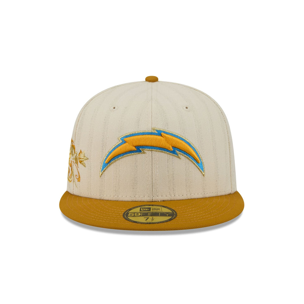 Los Angeles Chargers Chrome Herringbone 59FIFTY Fitted Hat