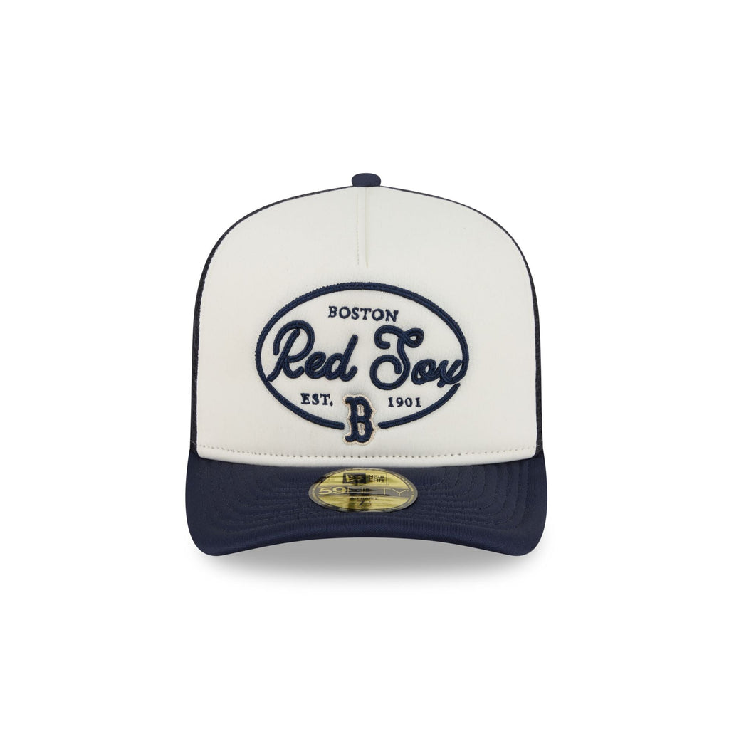 Boston Red Sox Chrome 59FIFTY Fitted Trucker Hat
