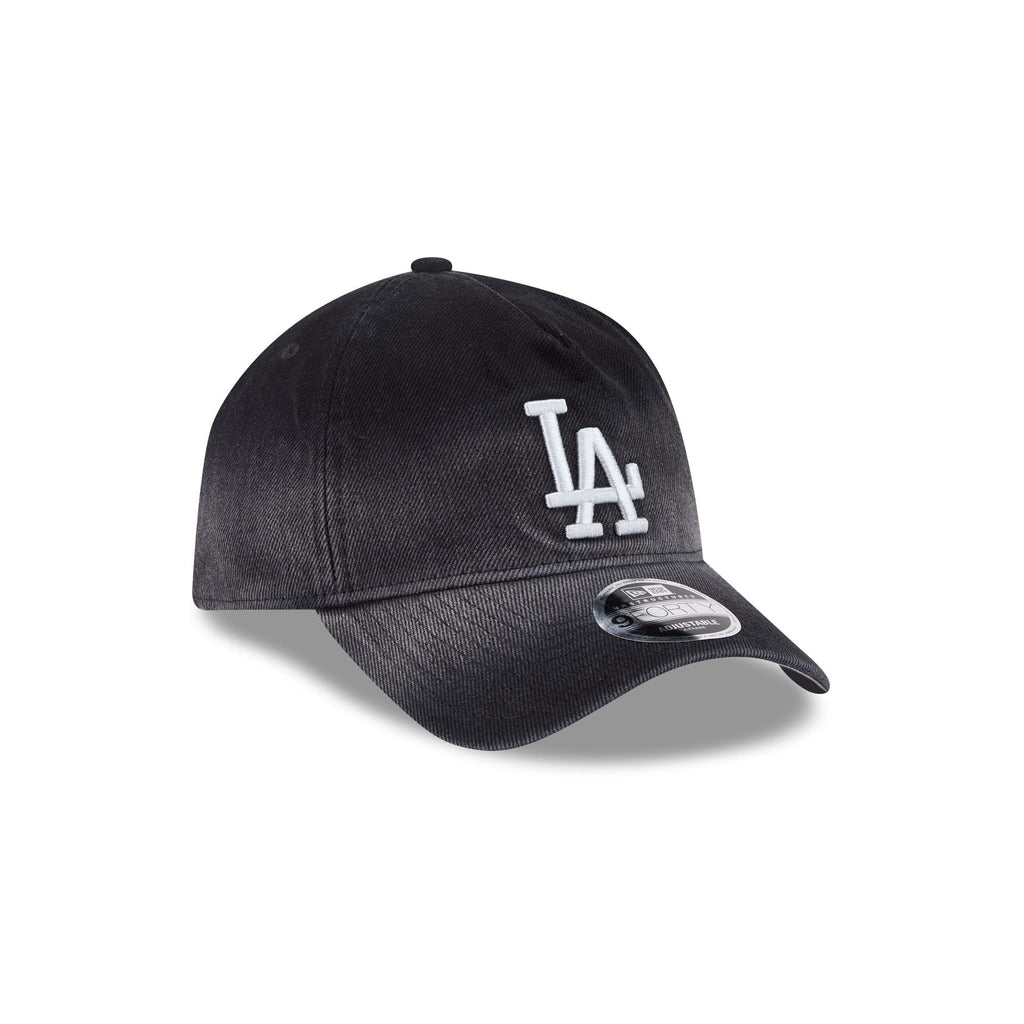 Los Angeles Dodgers Washed Black Denim 9FORTY A-Frame Unstructured Snapback Hat