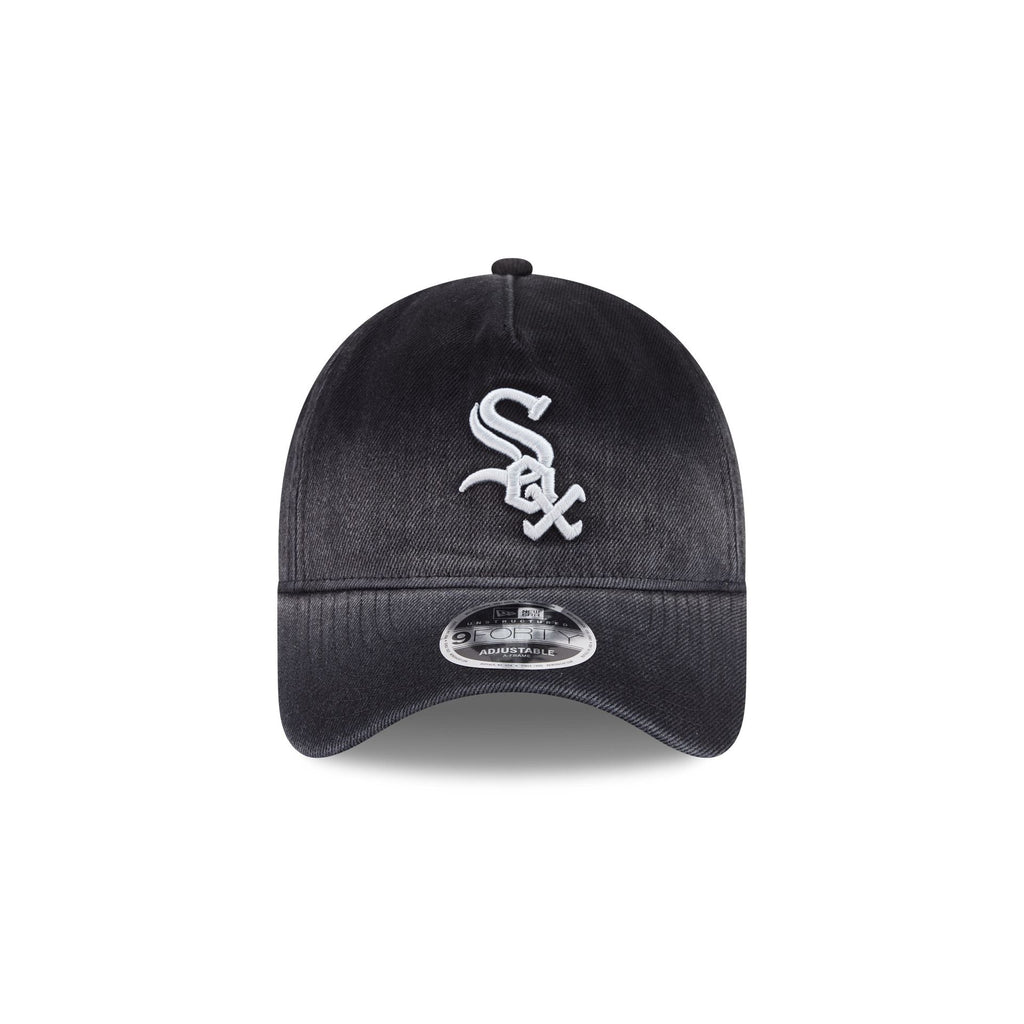 Chicago White Sox Washed Black Denim 9FORTY A-Frame Unstructured Snapback Hat