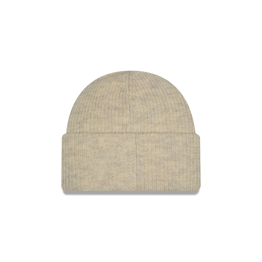 New York Yankees Woolen Heather Gray Short Cuff Knit Beanie Hat