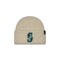 Seattle Mariners Woolen Heather Gray Short Cuff Knit Beanie Hat