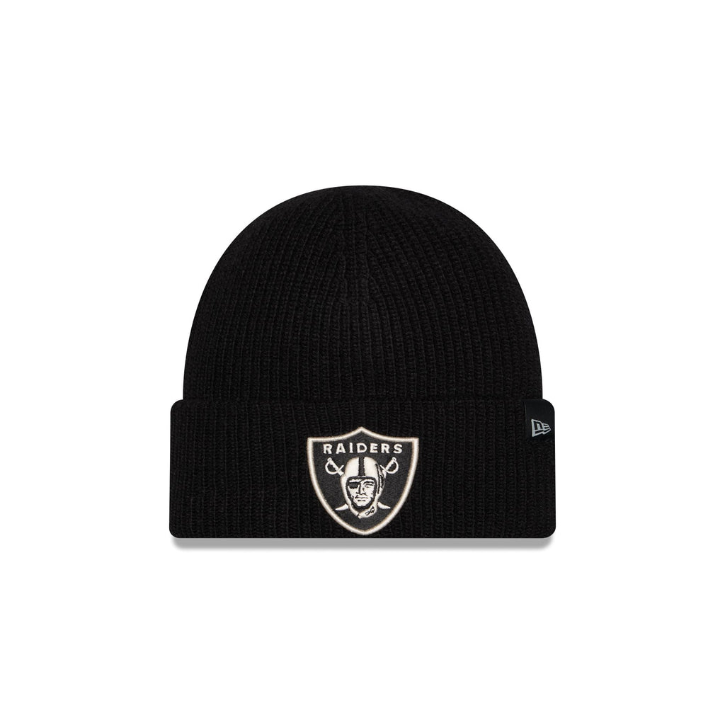 Las Vegas Raiders Woolen Black Short Cuff Knit Beanie Hat