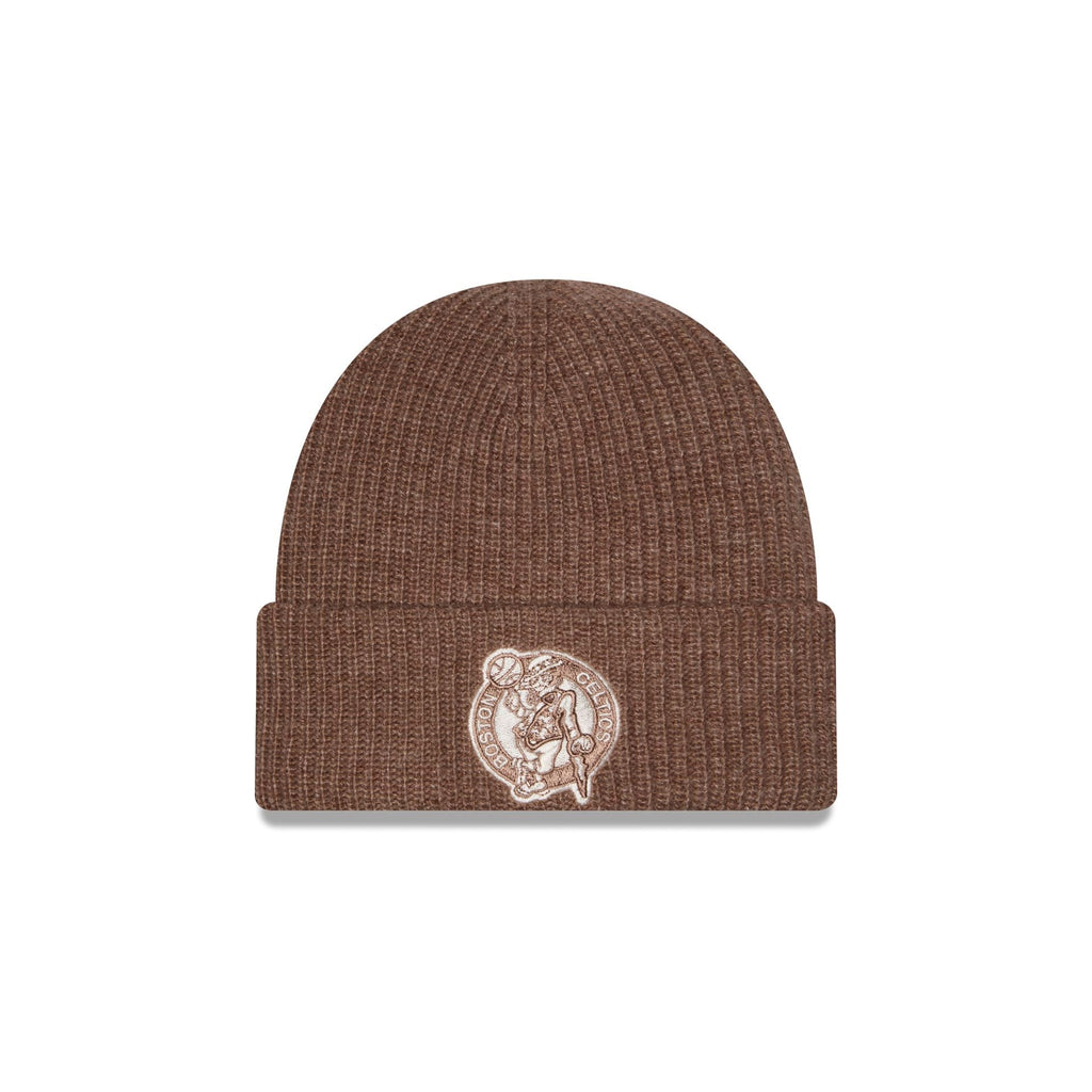 Boston Celtics Woolen Tan Short Cuff Knit Beanie Hat