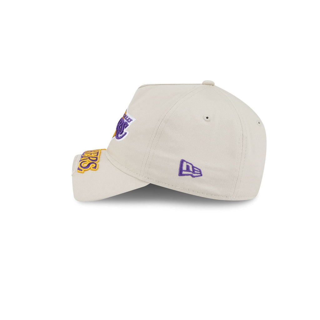 Los Angeles Lakers Stone 9FORTY A-Frame Unstructured Cut-Off Visor Snapback Hat