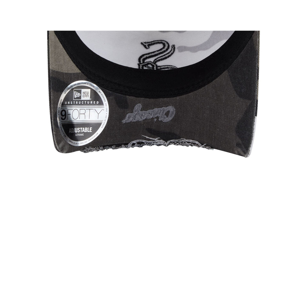 Chicago White Sox Washed Camo 9FORTY A-Frame Unstructured Cut-Off Visor Snapback Hat