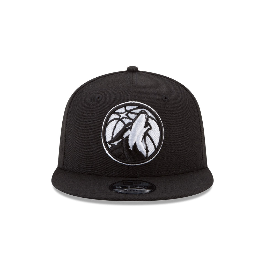 Minnesota Timberwolves Basic Black & White 9FIFTY Snapback Hat