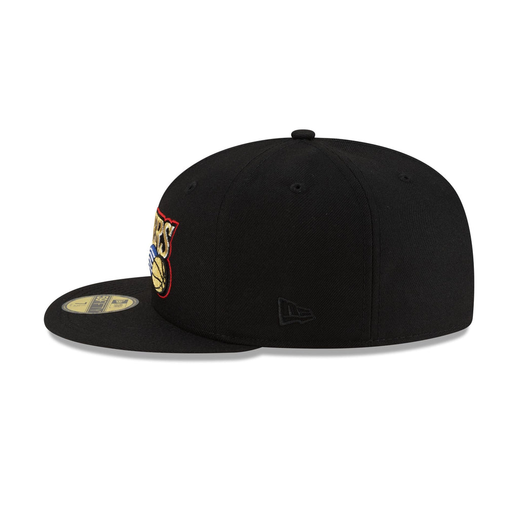 Philadelphia 76ers 1963-1976 Hardwood Classics Poly Black 59FIFTY Fitted Hat