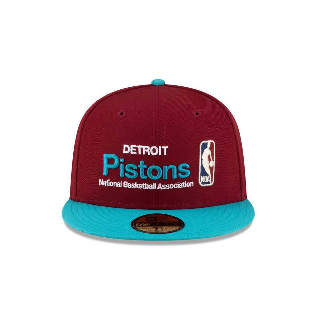 Detroit Pistons 1996-2001 Hardwood Classics Sign Stack 59FIFTY Fitted Hat