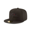 Baltimore Ravens Black On Black 59FIFTY Fitted Hat